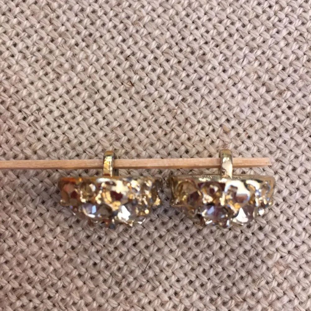 Goldtone Rhinestone Buttons Set of Two - Picture 5 of 8